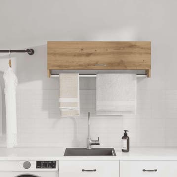 vidaXL Kledingkast 100x32,5x35 cm bewerkt hout artisanaal, Verzenden, Nieuw