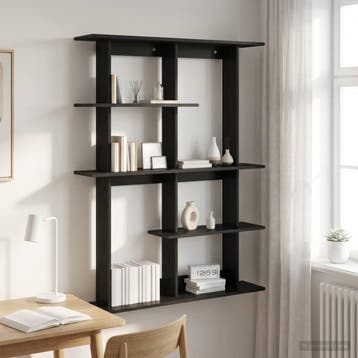vidaXL Wandplank Zwart eiken 102 x 20 x 130 cm, Verzenden