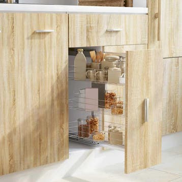 vidaXL Draadmand keuken uittrekbaar 3-laags 47x25x56 cm, Huis en Inrichting, Verzenden, Nieuw
