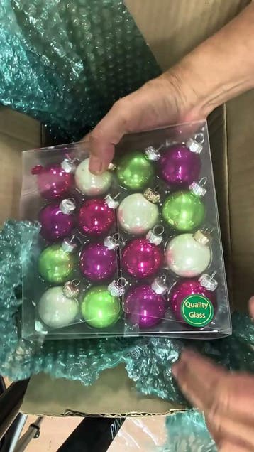 Restantenbox Kerstballen Bekijk video voor inhoud, Nieuw