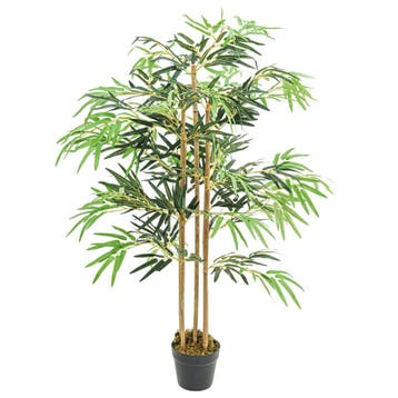 vidaXL Kunstplant bamboe 730 bladeren 120 cm groen, Verzenden, Nieuw