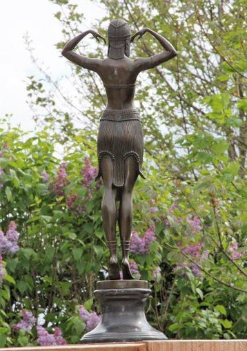 sculptuur, scarab naar chiparus - 50 cm - bronze and marble