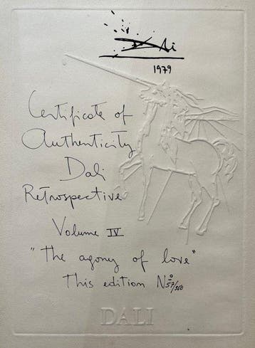 Salvador Dali (1904-1989) - Agony of Love, Antiek en Kunst