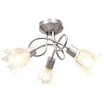 vidaXL Plafondlamp met glazen tulpvormige kappen 3xE14, Huis en Inrichting, Verzenden, Nieuw
