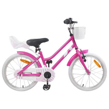 vidaXL Kinderfiets 18 Inch voor 5-7 jaar oud Donkerroze, Fietsen en Brommers, Verzenden, Nieuw