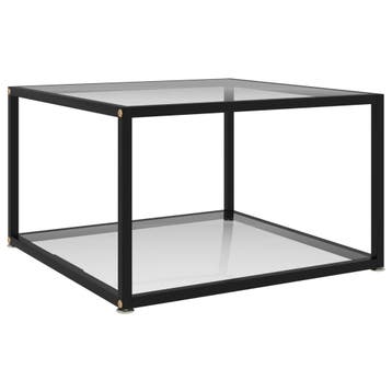 vidaXL Salontafel 60x60x35 cm gehard glas transparant, Huis en Inrichting, Tafels | Salontafels, Verzenden, Nieuw