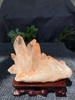 Cristal de roche Groupe de cristal - Hauteur : 7 cm -