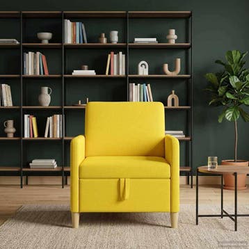 vidaXL Sofa met Opbergruimte Licht Geel 72 x 78 x 87 cm, Huis en Inrichting, Verzenden, Nieuw