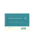 1966 MERCEDES BENZ 300 SEL INSTRUCTIEBOEKJE DUITS, Ophalen of Verzenden