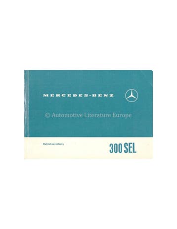 1966 MERCEDES BENZ 300 SEL INSTRUCTIEBOEKJE DUITS, Ophalen of Verzenden