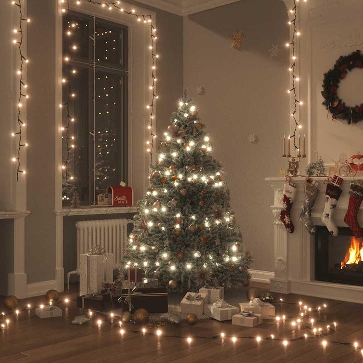 vidaXL Lichtsnoer met 400 LEDs met 8 lichteffecten 40 m, Diversen, Kerst, Nieuw, Verzenden