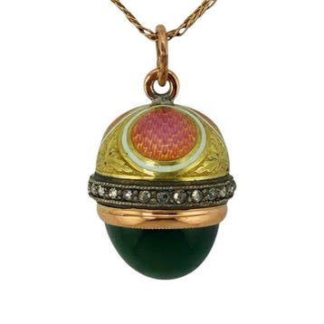 Pendentif - 14 carats Or jaune, Pendentif œuf impérial russe