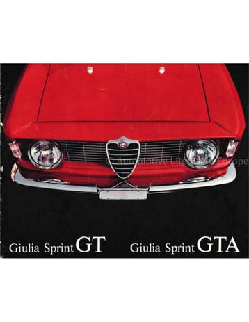 1965 ALFA ROMEO GIULIA SPRINT GT / GTC BROCHURE