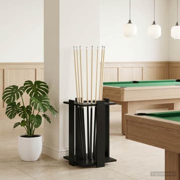 vidaXL Biljartkeu-stand Bewerkt hout 42 x 43 x 60 cm Zwart, Verzenden