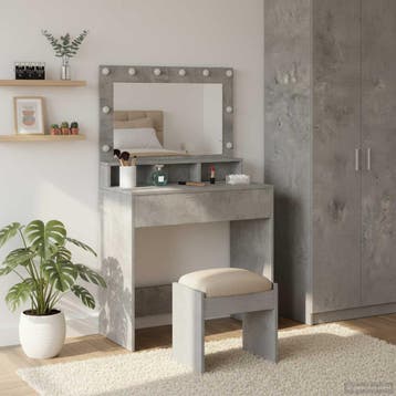 vidaXL Kaptafel Beton Grijs 78,5 x 41 x 135 cm Bewerkt hout, Verzenden