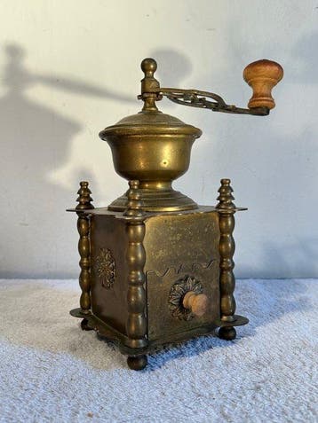 Koffiemolen - Messing, Hout