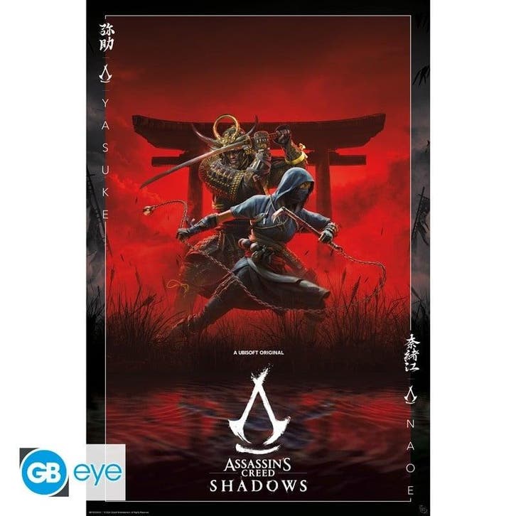 Assassins Creed Shadows Key Art Poster 91.5 x 61 cm, Collections, Cinéma & Télévision, Enlèvement ou Envoi