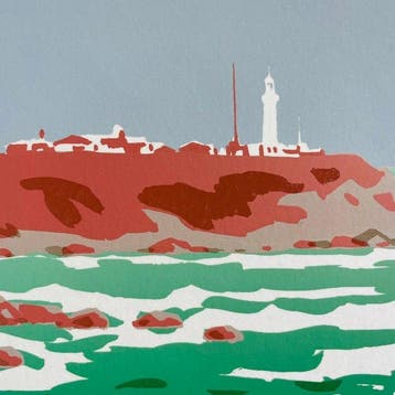 “Witte vuurtoren II” () Editie 119/200 - Zeefdruk -