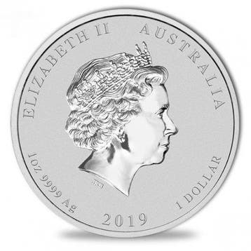 Australië. 2019 Year of the Pig, 1 Oz (.999) (Zonder
