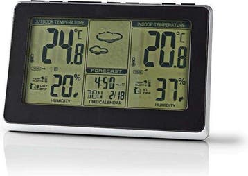 Nedis Weerstation - Binnen & Buiten - Inclusief draadloze we, Audio, Tv en Foto, Weerstations en Barometers, Verzenden, Nieuw