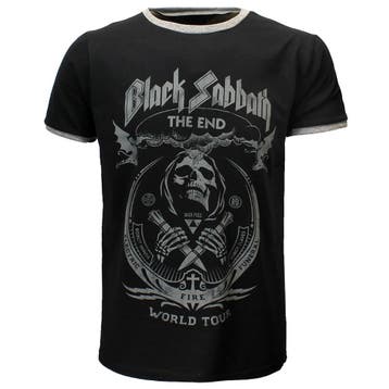 Black Sabbath The End World Tour Ringer T-Shirt, Nieuw