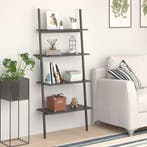 vidaXL Ladderrek met 4 schappen 64x34x150,5 cm zwart, Verzenden, Nieuw