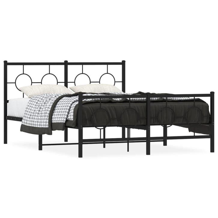 Bedframe metaal 135x190 | Tweede kansje | OP = OP, Huis en Inrichting, Slaapkamer | Bedden, Overige maten, 190 cm of minder, Zwart