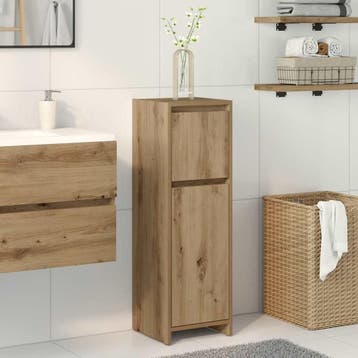 vidaXL Badkamerkast 30x30x95 cm bewerkt hout artisanaal, Huis en Inrichting, Badkamer | Badkamermeubels, Verzenden, Nieuw