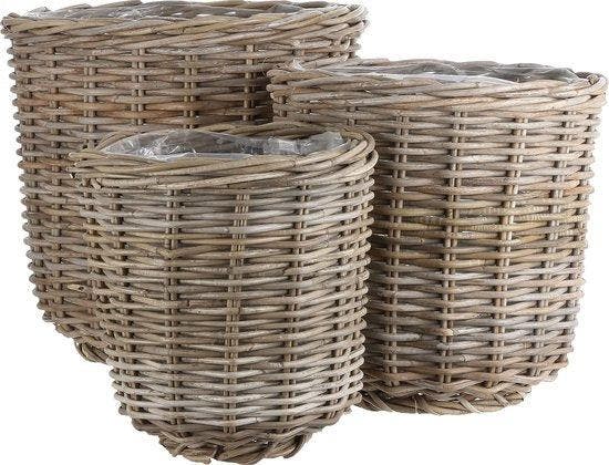 2dekans | Mica Decorations Marcia Plantenmand Buiten - Set, Tuin en Terras, Bloempotten, Ophalen of Verzenden