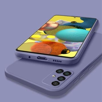 Samsung Galaxy A21s Square Silicone Hoesje - Zachte Matte, Verzenden