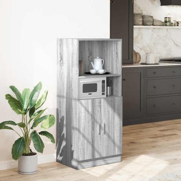 vidaXL Keukenkast 57x41,5x131,5 cm bewerkt hout grijs sonoma, Verzenden, Nieuw