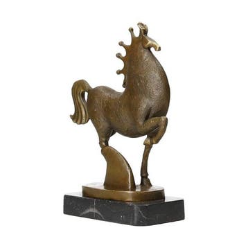 Beeldje - Horse after Dali - Brons, Marmer