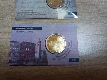 Kroatië. 2 Euro 2025 King Tomislav + Pula Arena (2