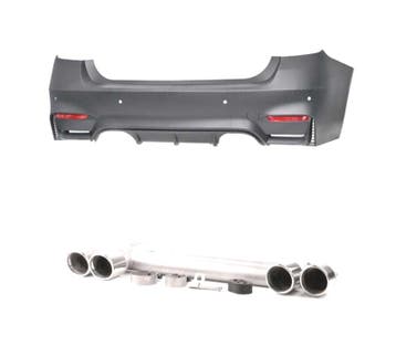 PARE-CHOCS ARRIÈRE BMW F30 F80 11-18 LOOK M3 + KIT EMBOUT D´, Verzenden
