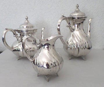 WMF / Geislingen - Service à café (3) - Plaqué(e) argent