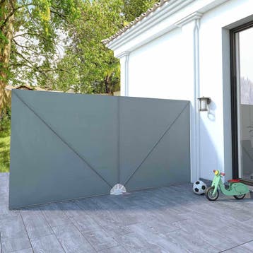 vidaXL Terrasscherm inklapbaar 400x200 cm grijs, Verzenden, Nieuw