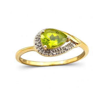 Zonder minimumprijs - Ring Zilver - peridot, Nieuw