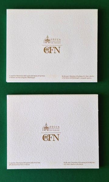 Vatican. 2 Euro 2025 “Anno Santo” + “Michelangelo” (2, Postzegels en Munten