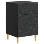 vidaXL Nachtkastje Zwart 43 x 39,5 x 66,5 cm Bewerkt hout, Verzenden, Nieuw