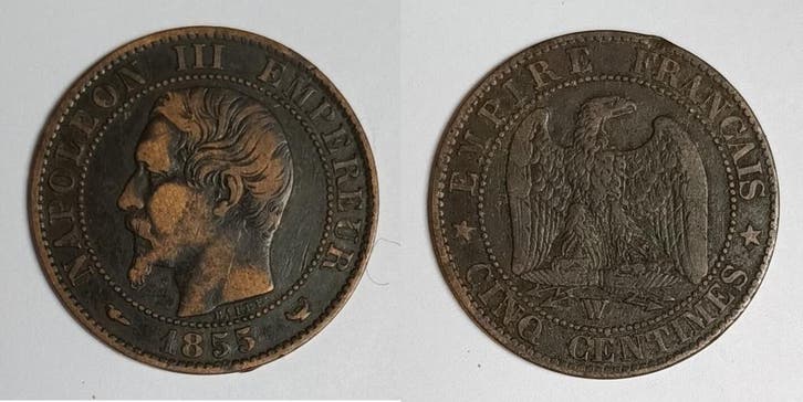 5 Centimes France Gadoury 152 Cinq Centimes 1855 W Lille..., Postzegels en Munten, Munten | Europa | Niet-Euromunten, België, Verzenden