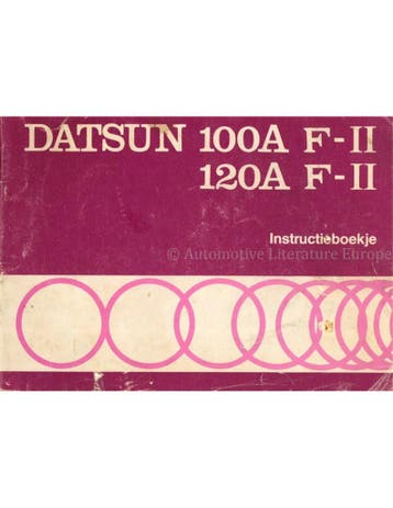 1976 DATSUN 100A F-II | 120A F-II INSTRUCTIEBOEKJE
