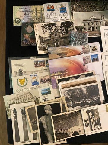 Collectie van memorabilia - Wereldverzameling met FDC,