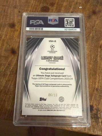 2023/24 Topps UEFA Champions League Leroy Sané 06/10, Verzamelen, Nieuw
