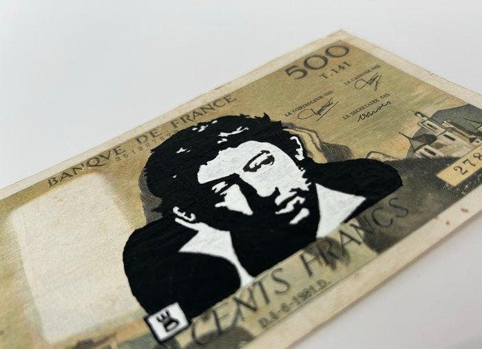 eR.B. - Billet de 500 francs  Serge Gainsbourg, Antiquités & Art, Art | Peinture | Moderne