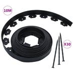 vidaXL Gazonrand flexibel met 30 pinnen 10 m 5 cm, Verzenden