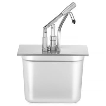 Heveldispenser | 1/4 GN (Middenuitloop) | Porties 35ml |, Verzenden
