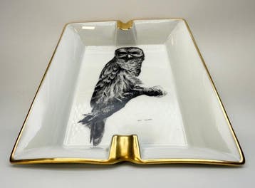 Chastagner & Cie, Limoges - Mel Hunter - Cendrier -, Antiquités & Art, Antiquités | Verre & Cristal