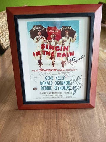 Singin in the Rain - Mini Poster - Signed by Gene Kelly,, Nieuw