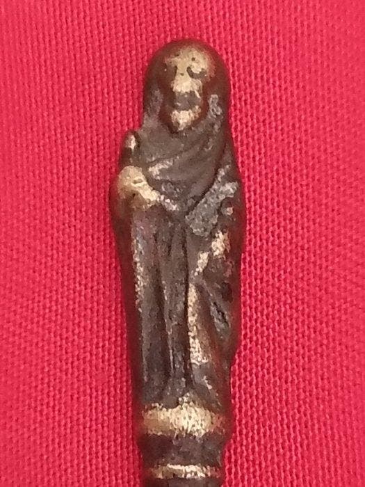 Lepel - Brons - 17de eeuwse apostellepel, Antiquités & Art, Antiquités | Autres Antiquités