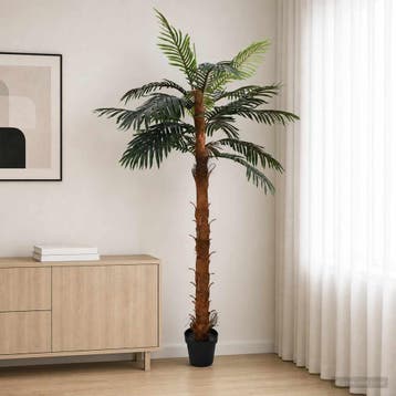vidaXL Kunstmatige Cocuspalm Boom Groen 70 x 20 x 200 cm, Maison & Meubles, Plantes d'intérieur, Verzenden
